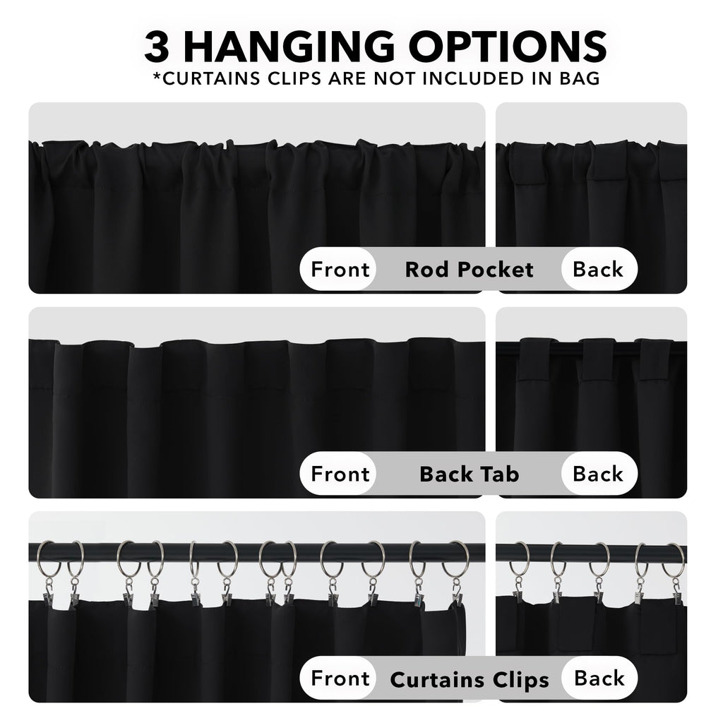 Deconovo Blackout Curtains for Bedroom 108 Inches Long