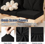 8Pcs Stretch Patio Cushion Covers, Outdoor Couch & Sofa Replacement Slipcovers for Patio Furniture Cushion Covers, Washable Reusable Furniture Protector