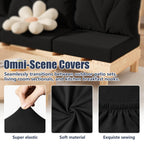 8Pcs Outdoor Cushion Covers, Stretch Patio Furniture Couch Chair Slipcovers