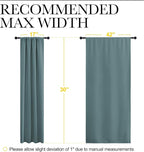NICETOWN 2 Panels Blackout Curtains, Rod Pocket Thermal Insulated Drapes for Kitchen, Heavy Duty Small Window Treatment for Dorm Room, Studio Apartment, Basement (Stormy Blue, W42 x L30)
