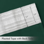 MIULEE Christmas Hunter Green Back Tab Blackout Curtains 52"x96" 2 Panels