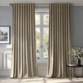MIULEE Taupe Velvet Curtains 52x108 inches Luxury Blackout Curtains