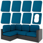 hyha 12Pcs Patio Cushion Covers, Stretch Outdoor Couch Cushion Covers