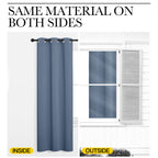 NICETOWN Stone Blue Room Darkening Curtain Panels 78" Length for Bedroom Living Room, Thermal Insulated Blackout Draperies for Home Decoration, Total Privacy (55" Width, 2 Pieces)