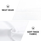 DWCN White Curtains for Living Room Thermal Insulated, 50% Light Blocking Curtains for Bedroom, Dining Room Window, W 38x L 45 Inch, Set of 2 Rod Pocket Curtain Panels