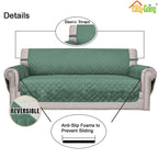 Easy-Going Oversized Chair Sofa Slipcover Reversible Sofa Cover Water Resistant Couch Cover Furniture Protector Cover with Elastic Straps for Pets Dog (Oversized Chair, Cyan/Ivory)