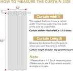 H.VERSAILTEX Living Room Linen Curtains - Semi Sheer, Nickel Grommet, Energy Saving, Light Filtering Window Treatments - Panels for Bedroom, Castle Wall, 2 Panels, 52 x 84 Inch