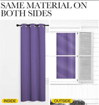 NICETOWN Room Darkening Curtains for Kitchen, Lilac Purple, Set of 2, 42 inches Wide by 50 inches Long, Window Treatment Thermal Insulated Solid Grommet Room Darkening Curtains/Drapes for Bedroom