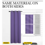 NICETOWN Blackout Curtains & Drapes for Bedroom, Lilac Purple, W34 x L48, Set of 2, Triple Weave Grommet Top Thermal Insulated Light Blocking Panels for Bathroom/Living Room