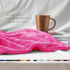 Exclusivo Mezcla Plush Fuzzy Fleece Bed Blanket King Size, Super Soft, Fluffy and Warm Blankets for Couch, Bed, All Season (Hot Pink, 90x104 inches)