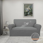 Easy-Going 100% Waterproof Oversized Loveseat Couch Cover, Dual Waterproof Sofa Cover, Stretch Jacquard Sofa Slipcover, Leakproof Furniture Protector for Kids, Pets, Dog and Cat, Grey