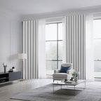 CUCRAF Grayish White Blackout Curtains 108 inch Length 2 Panels Set, Rod Pocket Room Darkening Drapes for Bedroom Living Room, Insulated Thermal Light Blocking Window Curtain (W52 x L108 Inch)
