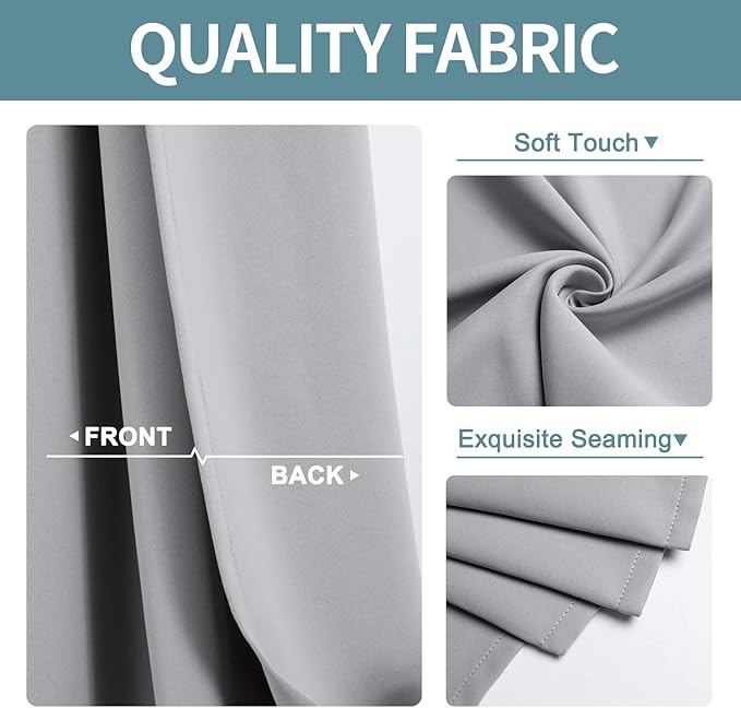 ChrisDowa Blackout Curtains for Bedroom and Living Room 108 Inches Long
