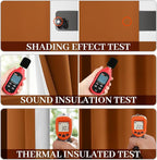 Yakamok Room Darkening 100% Blackout Curtains Grommet Window Treatments with 2 Thick Layers-Burnt Orange Thermal Insulated Drapes Set of 2 Panels for Bedroom Living Room 38 Inches by 84 Inches Length