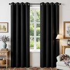 Joydeco Blackout Curtains for Bedroom 84 Inch - Black Out Curtains with Grommets Thermal Insulated Room Darkening Light Blocking, Noise Reducing & Wrinkle-Free Drapes for Living Room Windows, 2 Panels