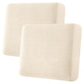 H.VERSAILTEX Super Stretch Individual Seat Cushion Covers Sofa Covers Couch Covers Slipcover Sets Thick Jacquard Textured Twill Fabric (2 Piece Large Sofa Cushion Covers, Cream)