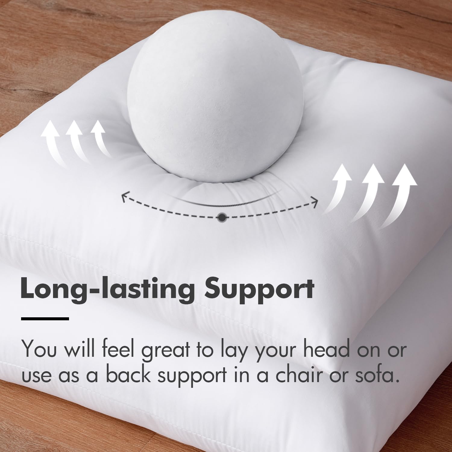 MIULEE 12x16 Inch Throw Pillow Insert for Couch Sofa Bed