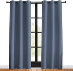 NICETOWN Blackout Curtains for Bedroom, Stone Blue, 42-inch Wide x 80-inch Long, 2PCs, Thermal Insulated Privacy Window Treatment Curtains & Drapes for Living Room, Nursery