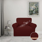 Easy-Going 100% Waterproof Chair Couch Cover, Dual Waterproof Sofa Cover, Stretch Jacquard Sofa Slipcover, Leakproof Furniture Protector for Kids, Pets, Dog and Cat (Chair, Wine)