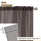 Aiyufeng Chocolate Brown Sheer Curtains 84 Inches Long 2 Panels, Solid Voile Rod Pockets Stylish Breathable Drapes Window Treatment for Kid's Room/Bedroom/Living Room, 40W x 84L, Chocolate Brown