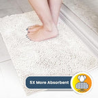 Muddy Mat® | Super Absorbent Door Mat Indoor, Microfiber Quick Dry Chenille Entryway Rug, Non-Slip Front Door Mat, Indoor Mats for Entryway, Machine Washable Pet Rug,-White Runner 59"X24"