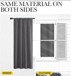 NICETOWN Grey Window Curtains for Bedroom - Home Decoration Thermal Insulated Rod Pocket Blackout Blinds & Drapes for Small Windows (Gray, 2 Panels, W42 x L45 -Inch)