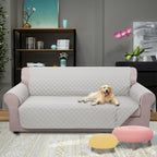 U-NICE HOME Reversible Sofa Cover Couch Cover for Dogs, Light Grey