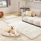 LOCHAS Ultra Soft Indoor Modern Area Rugs 2' x 4', Fluffy Living Room Carpets for Children Bedroom Home Decor Nursery Rug, Cream
