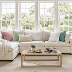 MIULEE Decorative Couch Throw Pillow Covers 20x20 Inch Light Green 2 Pack