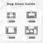 pmtsns Area Rugs 6x9 for Living Room: Washable Rug Modern Abstract Neutral Soft Non-Slip Low-Pile Indoor Carpet for Bedroom Dining Room Playroom Home Office (Black Grey, 6'x9')