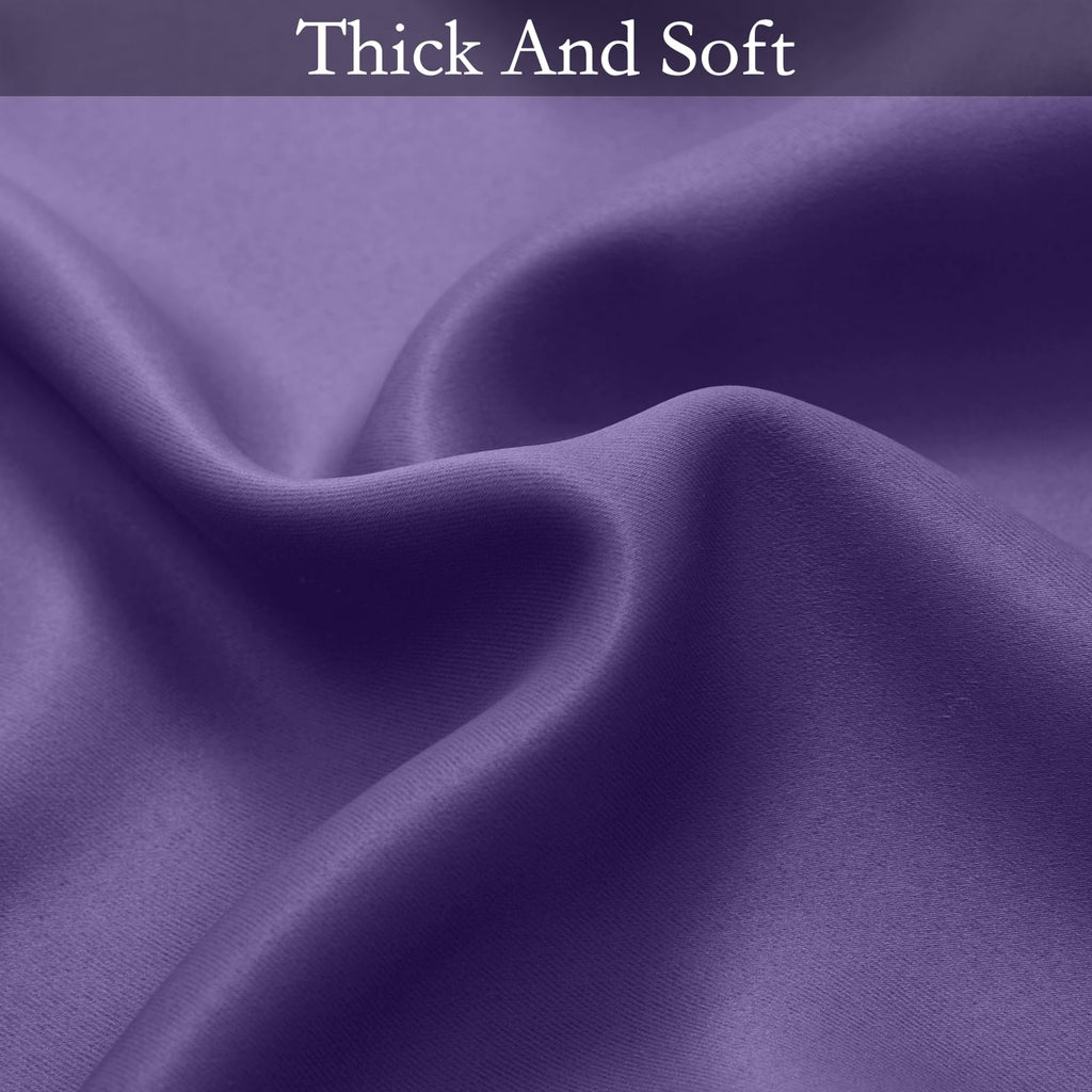 SimpleHome Ombre Gradient Purple White to Gray Curtains for Bedroom,52Wx84L