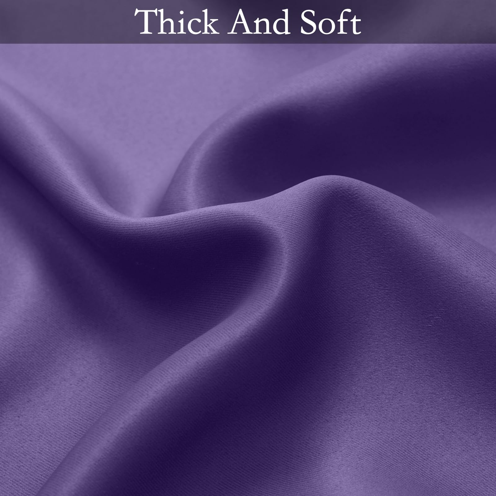 SimpleHome Ombre Gradient Purple White to Gray Curtains for Bedroom,52Wx84L