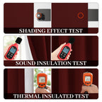 Yakamok 100% Blackout Curtains 52x96 inch Burgundy Red Window Drape-Bedroom