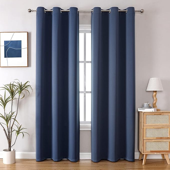 ChrisDowa Blackout Curtains for Bedroom and Living Room 84 Inches Long