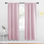 NICETOWN Blackout Curtains for Living Curtains, Room Darkening Draperies Window Curtain Panels, Thermal Insulated Room Darkening Curtains (Lavender Pink, 2 Panels, W34 x L72)