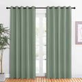 NICETOWN Room Darkening Draperies Window Curtain Panels, Greyish Green, 2 Panels, W60 x L84 -inch, Thermal Insulated Grommet Room Darkening Curtains for Bedroom