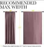 NICETOWN 2 Panels Blackout Curtains, Rod Pocket Window Curtains Room Darkning Drapes for Bedroom/Living Room, Thermal Insulated Solid Draperies for Home Office/Study, 62 by 72-Inch, Dry Rose