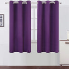 LEMOMO Purple Blackout Curtains 34 x 63 Inch Length/Set of 2 Curtain Panels/Thermal Insulated Room Darkening Blackout Curtains for Bedroom