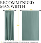 NICETOWN 2 Panels Blackout Curtains, Rod Pocket Window Curtains Room Darkning Drapes for Bedroom/Living Room, Thermal Insulated Solid Draperies for Home Office/Study, 62 by 72-Inch, Greyish Blue