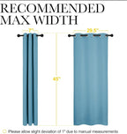 NICETOWN Thermal Insulated Curtains Blackout Draperies, Window Treatment Solid Grommet Room Darkening Drape Panels for Bedroom (Teal Blue, Set of 2, 34 by 45 inches Long)