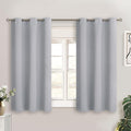 BGment Short Curtains for Small Window 45 Inch Long - Light Grey 2 Panels