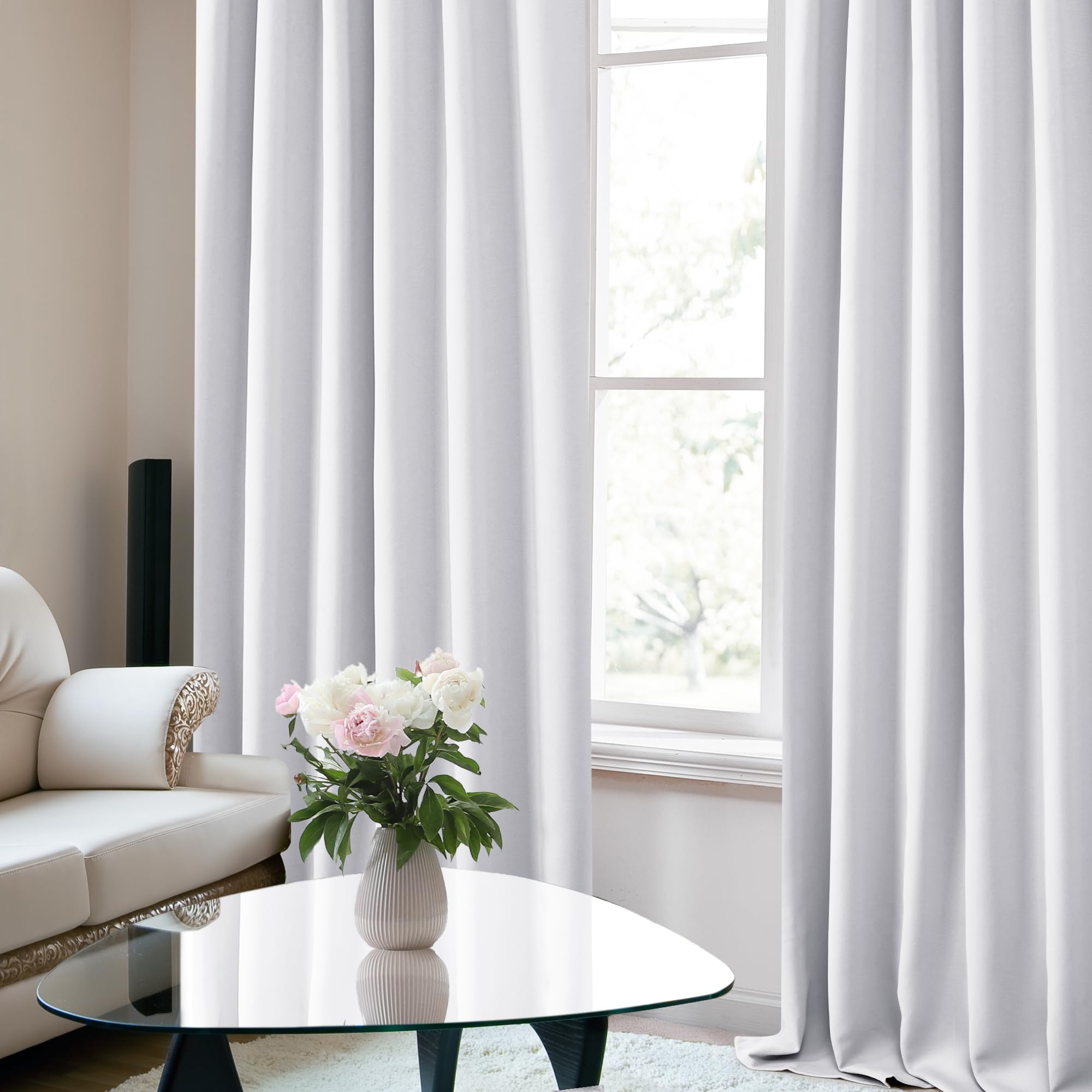 Deconovo Blackout Curtains for Bedroom, Living Room Curtains 84 Inches Long