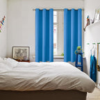 BGment Classic Blue Blackout Curtains for Bedroom 63 Inch Long - 2 Panels