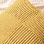 MIULEE Golden Mustard Decorative Throw Pillow Covers for Couch 20x20 Inch
