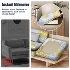 8Pcs Outdoor Cushion Covers, Stretch Patio Furniture Couch Chair Slipcovers