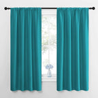 NICETOWN Peacock Blue Blackout Curtains Panels for Window, Thermal Insulated Rod Pocket Blackout Drapes/Draperies for Living Room (2 Panels, W42 x L63 inches)