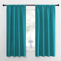 NICETOWN Peacock Blue Blackout Curtains Panels for Window, Thermal Insulated Rod Pocket Blackout Drapes/Draperies for Living Room (2 Panels, W42 x L63 inches)