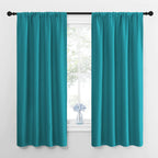 NICETOWN Peacock Blue Blackout Curtains Panels for Window, Thermal Insulated Rod Pocket Blackout Drapes/Draperies for Living Room (2 Panels, W42 x L63 inches)