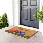 Barnyard Designs Natural Coco Coir Non-Slip Doormat (17x30, Spring Birds)