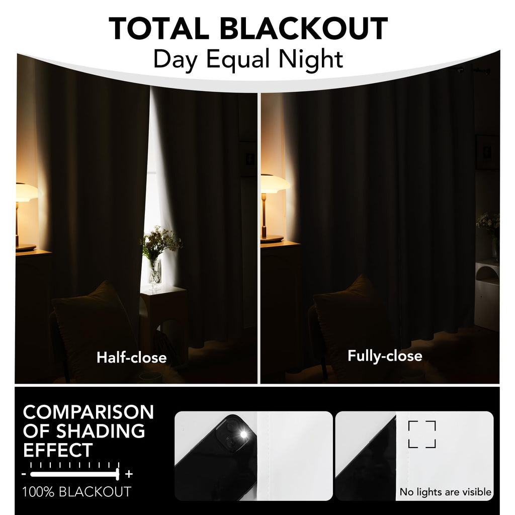 Deconovo Blackout Curtains for Bedroom, Living Room Curtains 84 Inches Long